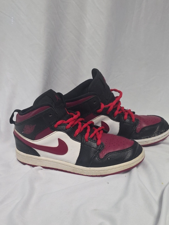 Nike Other - Nike Mid-Top Sneakers - Black White Maroon with Red Laces